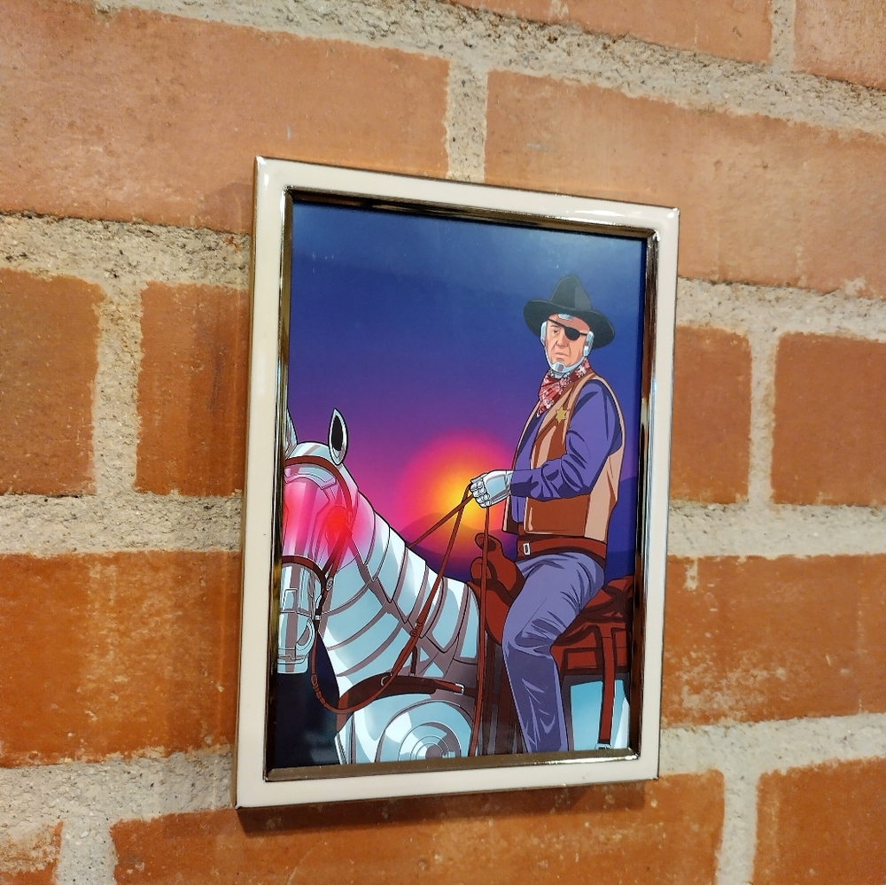 John Wayne Cyborg Rooster Cogburn Framed Art Print